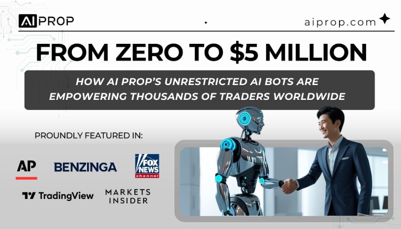 From Zero to $5 Million banner: robot shaking hands with a businessman, featured in AP, Benzinga, Fox News